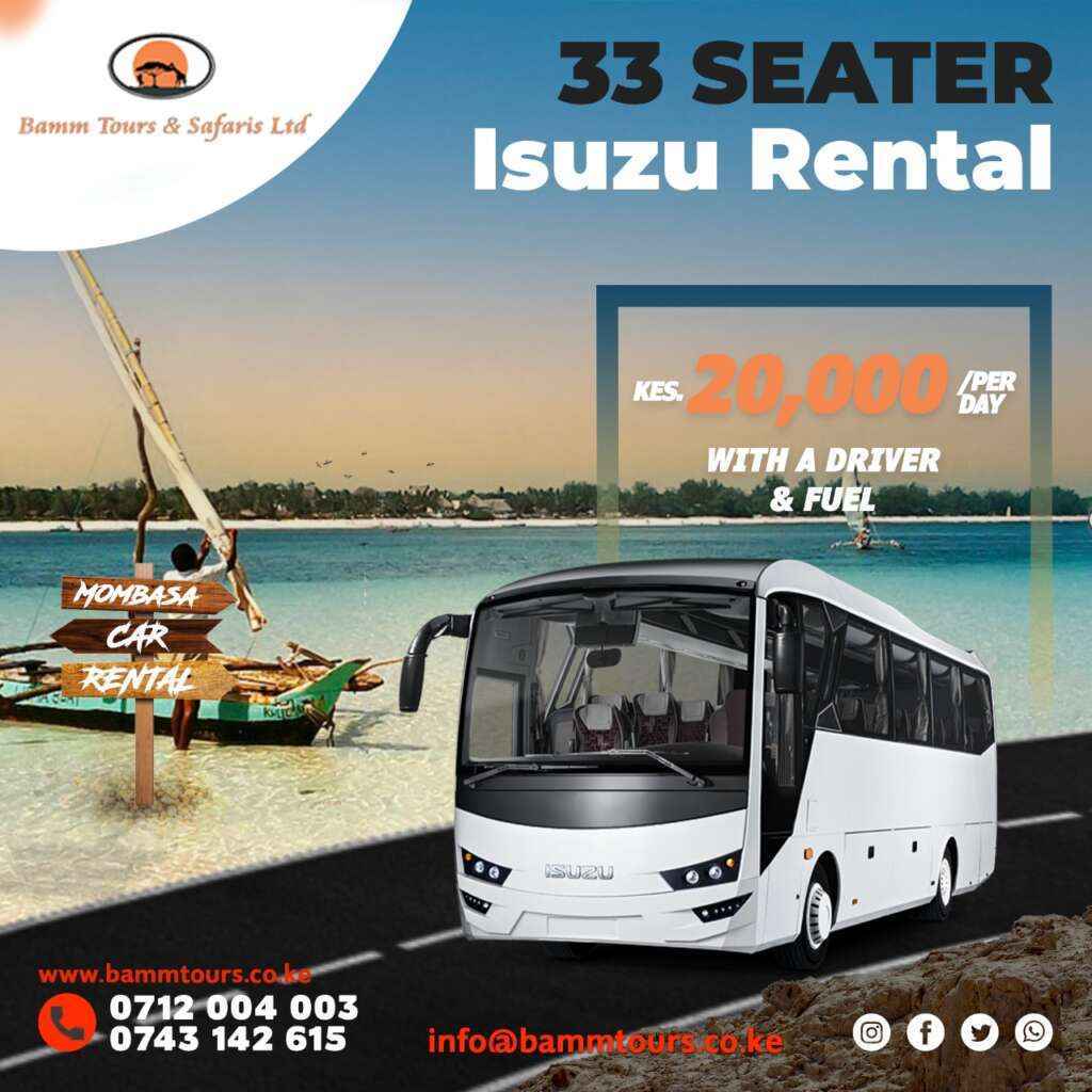 33 seater bus for hire Mombasa