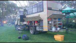 Overland truck in Kenya