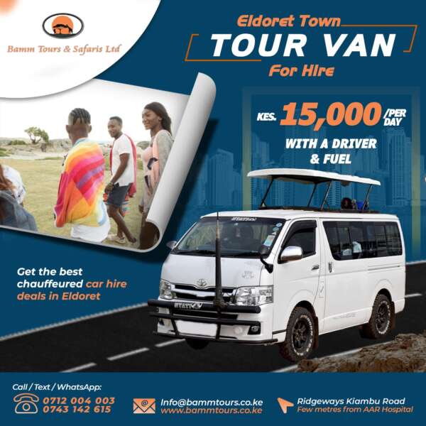Tour Van For Hire Mombasa. Bamm Tours & Safaris Call 0712004003