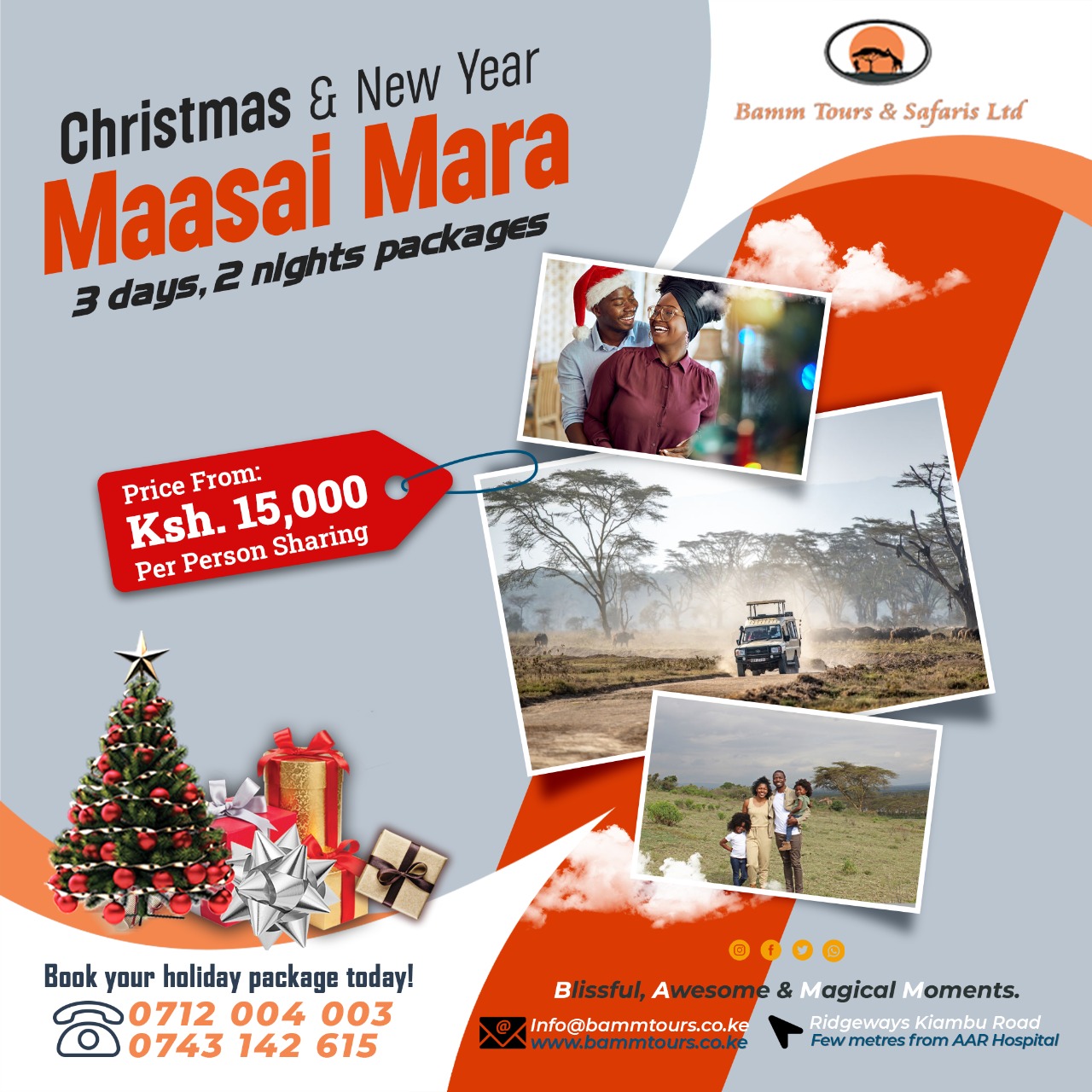 Christmas Holiday Deals Bamm Tours & Safaris Call 0743142615