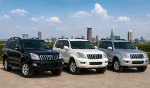 Toyota Prados For hire in Nairobi Kenya - J120, TRJ120, TX120 - Bamm Tours Fleet